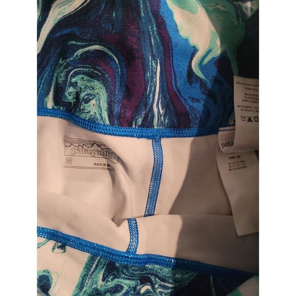 Patagonia Women's leggings Size Medium Multicolor Blue Cotton Blend Email Logo - Picture 7 of 7